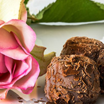 Ros och chokladpraliner